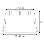 Foco LED Kardan cuadrado 77x77mm WAS 10W UGR10